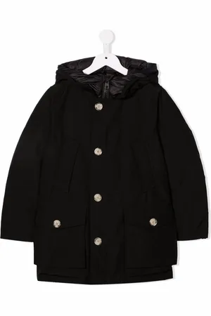 Woolrich Buttoned hooded coat