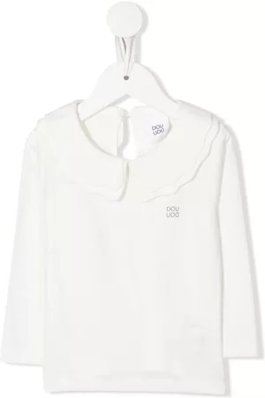 DOUUOD KIDS Tops - Logo embroidered top - White