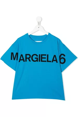 Maison Margiela Girls T-shirts - Logo-print T-shirt - Blue