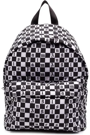 Palm Angels Logo checkerboard-print backpack