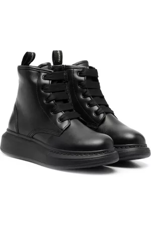 Alexander McQueen Boys Ankle Boots - Lace-up ankle boots - Black