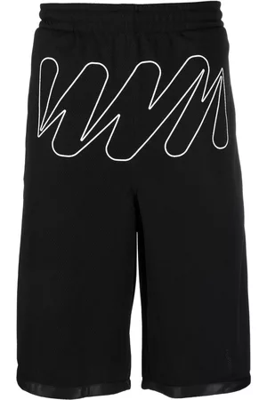 OFF-WHITE Men Sports Shorts - Wave-detail shorts - Black