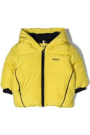 HUGO BOSS Puffer Jackets - Logo padded jacket - Yellow