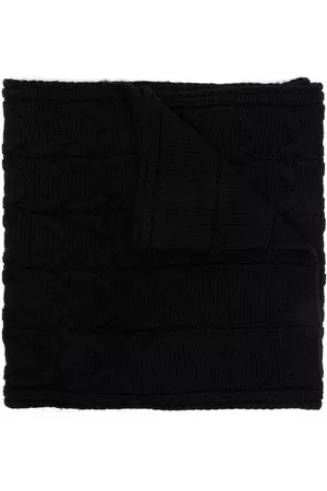 Moncler Girls Scarves - Logo knit scarf - Black