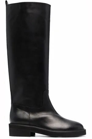 Via Roma Round-toe leather boots