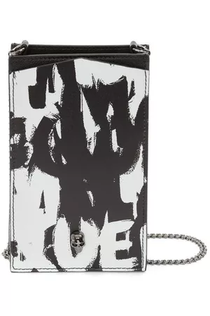Alexander McQueen Women Phones Cases - Graffiti-print phone case - Black