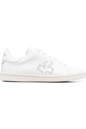 Isabel Marant Perforated-logo low-top sneakers - White