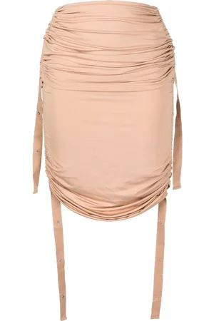 DION LEE Doric ruched midi skirt
