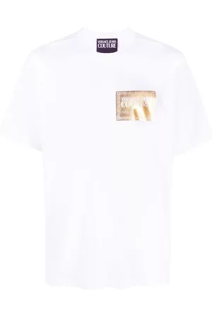 VERSACE Men T-Shirts - Logo crew-neck T-shirt - White