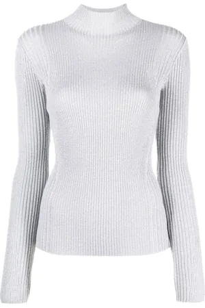 DION LEE Ribbed metallic jumper