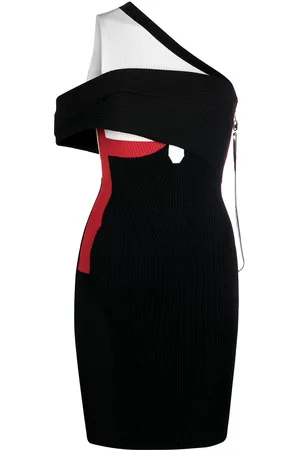 AZ FACTORY Women Asymmetrical Dresses - MyBody asymmetric wrap dress - Black