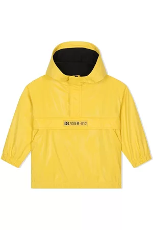 Dolce & Gabbana Coated half-zip hooded jacket - Yellow