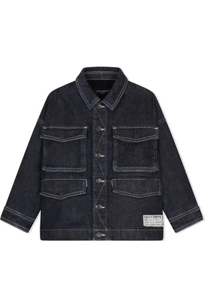 Dolce & Gabbana Contrast-stitching logo-patch denim jacket