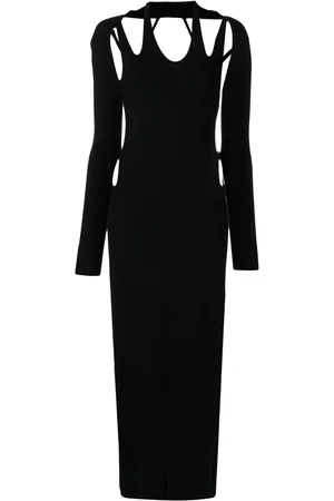 DION LEE Cut out-detail knitted midi dress