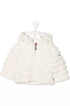 Moncler Faux-fur hooded jacket - White