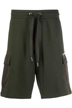 Moncler Logo-patch track shorts - Green