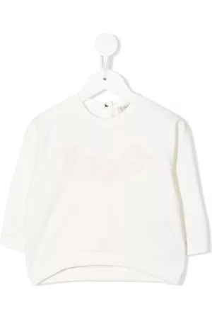 Moncler Sweatshirts - Logo-print detail sweatshirt - White
