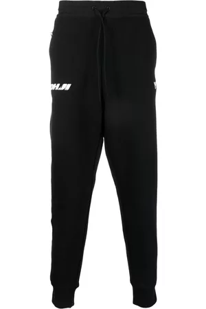 Y-3 Men Sweatpants - Logo-print cotton track pants - Black