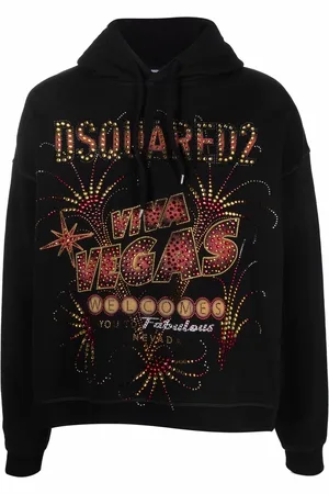 Dsquared2 Las Vegas print cotton hoodie