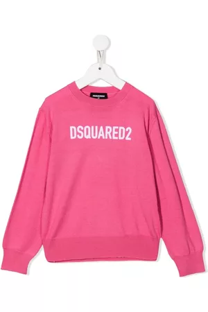 Dsquared2 Boys Sweaters - Chest-logo crew-neck jumper - Pink