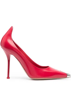 Alexander McQueen Contrast-toecap leather pumps