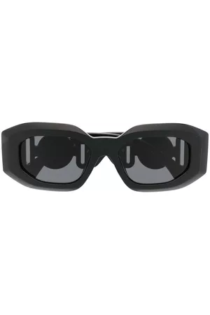 VERSACE Medusa Head-detail oversize-frame sunglasses - Black