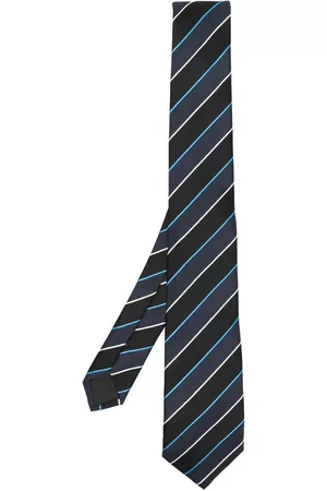 Lanvin Diagonal stripe pattern tie - Black