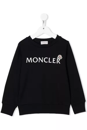 Moncler Boys Hoodies - Logo-print cotton sweatshirt - Blue