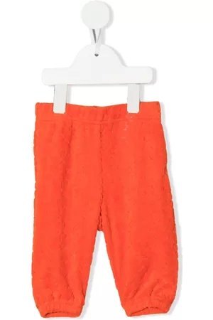 Dsquared2 Sweatpants - Logo-embossed velvet track pants - Orange
