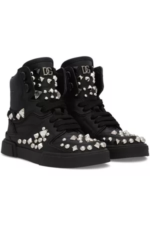 Dolce & Gabbana Boys High Top Sneakers - Portofino high-top sneakers - Black