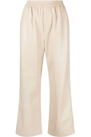 Nanushka Faux-leather cropped trousers