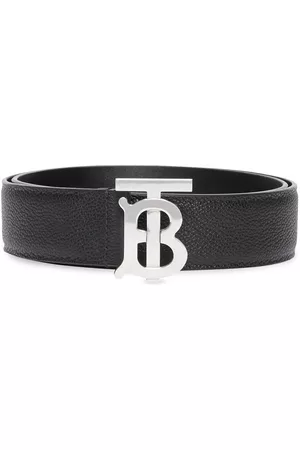 Burberry Men Belts - Monogram-buckle belt - Black