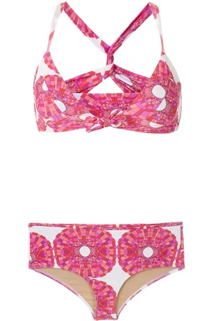 AMIR SLAMA Abstract-print bikini set