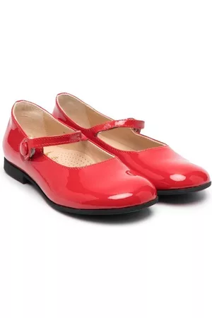 GALLUCCI Girls Ballerinas - Buckled ballerina pumps - Red