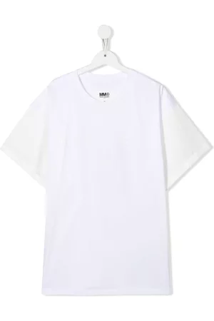 Maison Margiela T-shirts - TEEN two-tone T-shirt - White