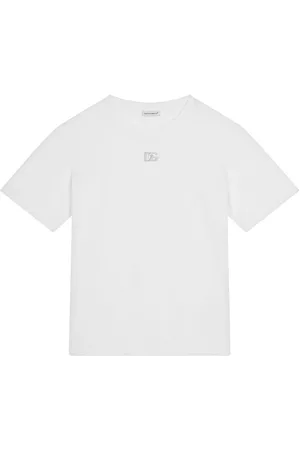 Dolce & Gabbana Boys T-shirts - DG logo cotton T-shirt - White