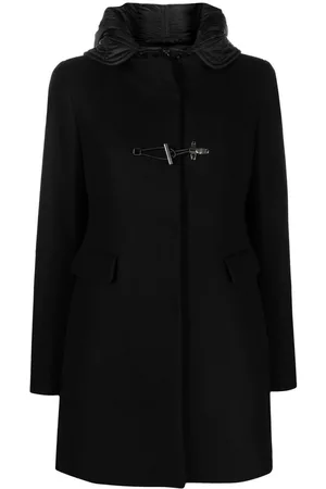 FAY Hooded duffle coat - Black