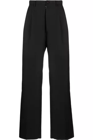 Maison Margiela High-waisted straight-leg cut trousers - Black