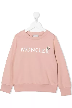 Moncler Boys Hoodies - TEEN logo-print cotton sweatshirt - Pink