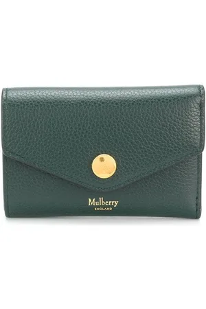 Folded Multi-Card Wallet  Mulberry Green Small Classic Grain