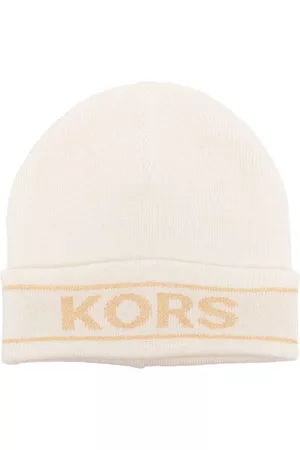Michael Kors Girls Beanies - Logo beanie hat - Neutrals