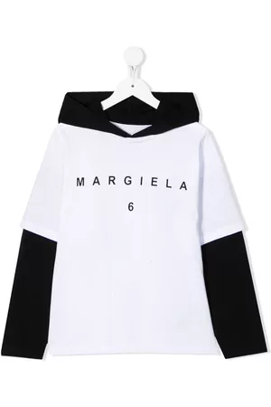 Maison Margiela Logo-print cotton hoodie - White