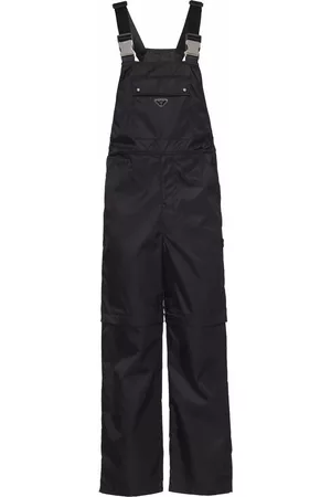 Prada Men Dungarees - Triangle-logo Re-Nylon overalls - Black