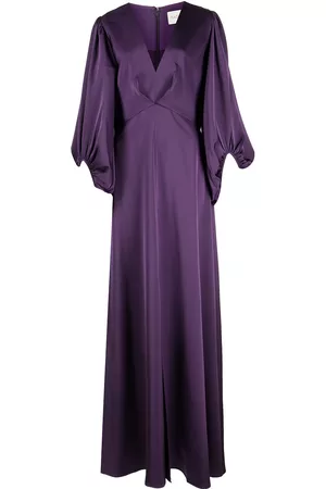 Sachin & Babi Women Puff Sleeve Dress - Jenny puff-sleeves gown - Purple