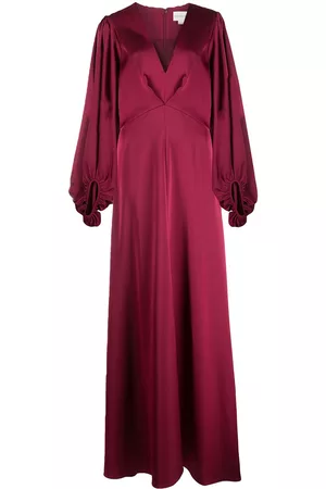 Sachin & Babi Women Puff Sleeve Dress - Jenny puff-sleeves gown - Bordeaux