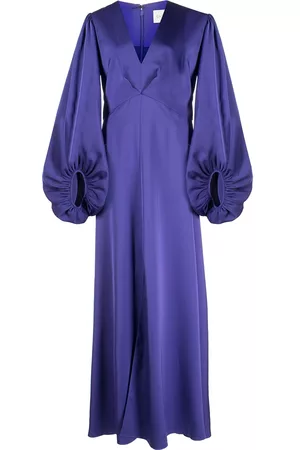 Sachin & Babi Women Puff Sleeve Dress - Jenny puff-sleeves gown - Spectrum Blue