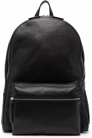 Orciani Logo zipped backpack - Black