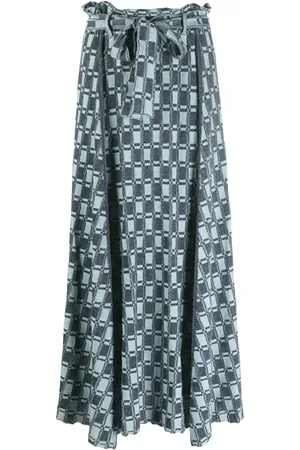 Kenzo Monogram-pattern knitted maxi skirt