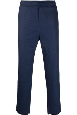 Etro Logo-tape virgin wool trousers