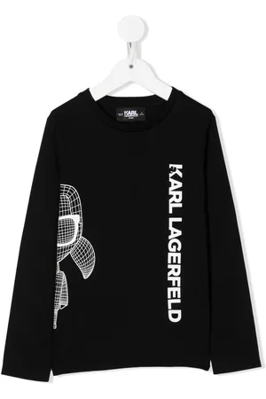 Karl Lagerfeld Logo-print long-sleeve T-shirt - Black